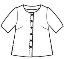 Une blouse boutonnée